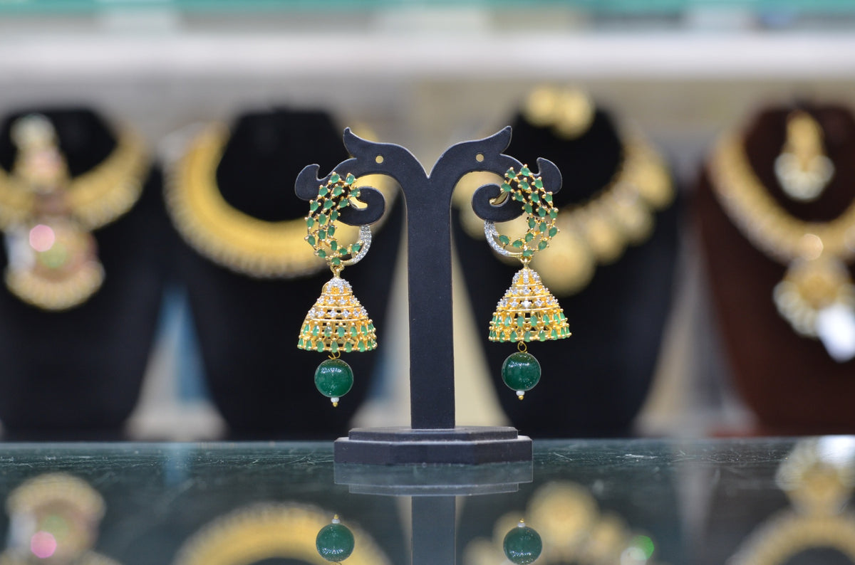 Earring cb004 DIAMOND EMERALD