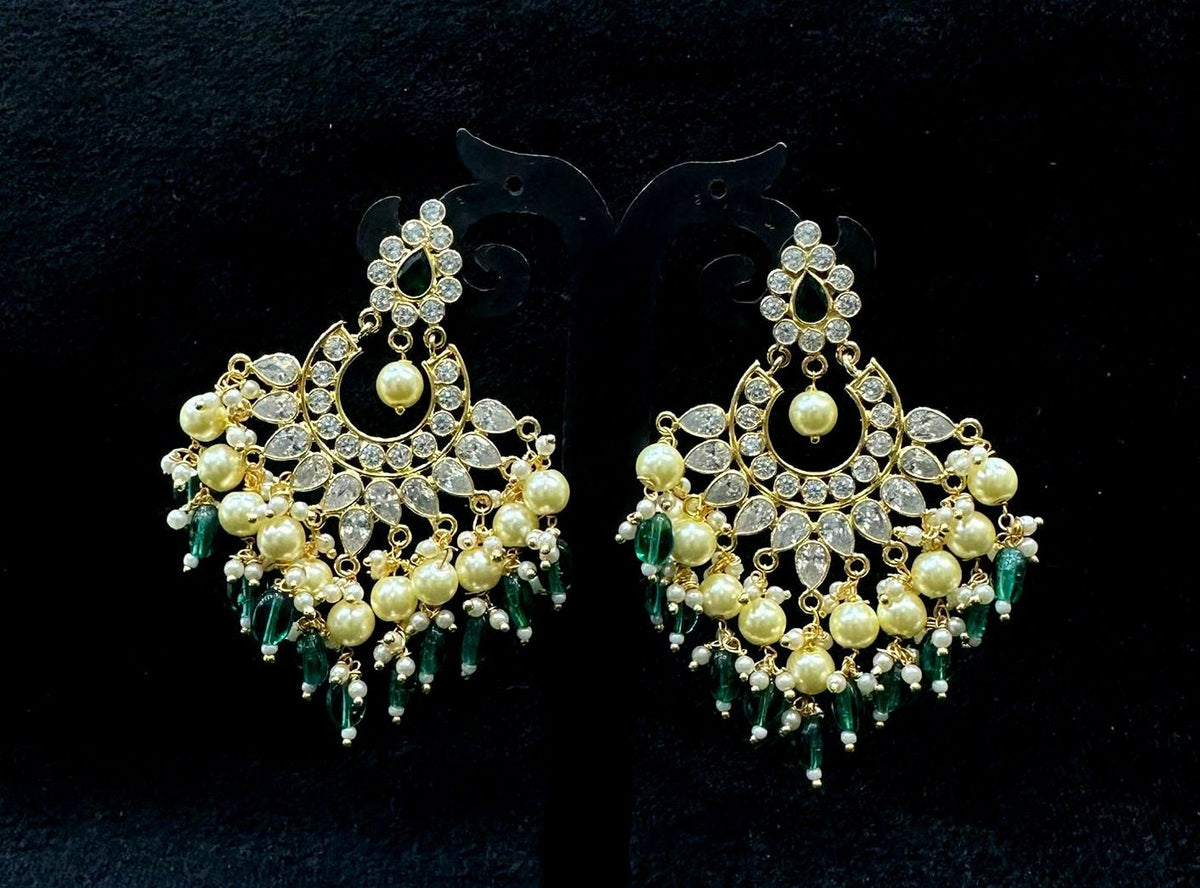 Earring Earrings 240 GOLDEN STONE EMERALD