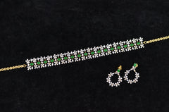 NECKLACE Necklace 771 DIAMOND WHITE AND EMERALD