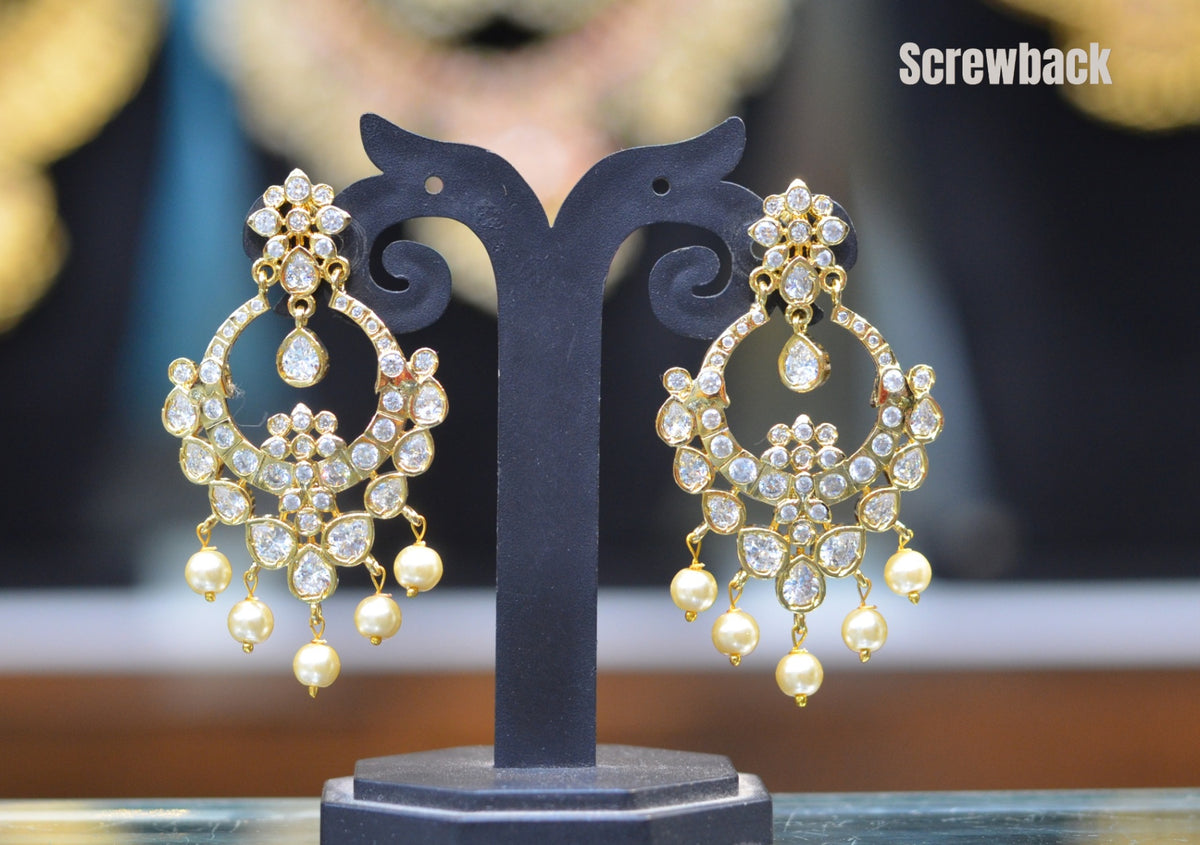 Earring Earrings 289 GOLDEN STONE pearls