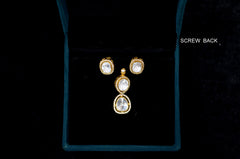 PENDANT SET / LOCKETS pendant set 190 MOZONITE GOLDEN