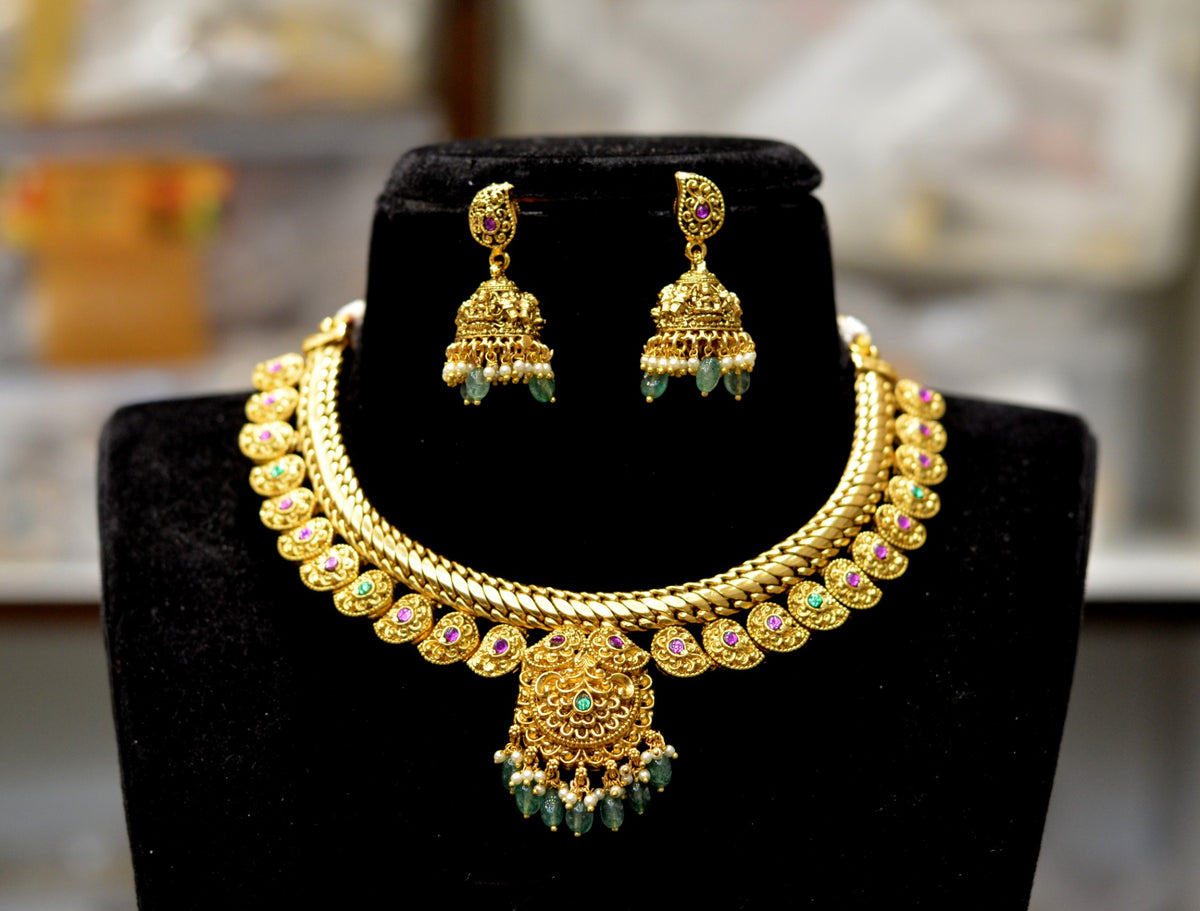 NECKLACE jalebi necklace 12 JADAU MULTI COLOR