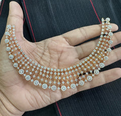 NECKLACE necklace 727 DIAMOND DUAL PLATING DIAMOND LOOK