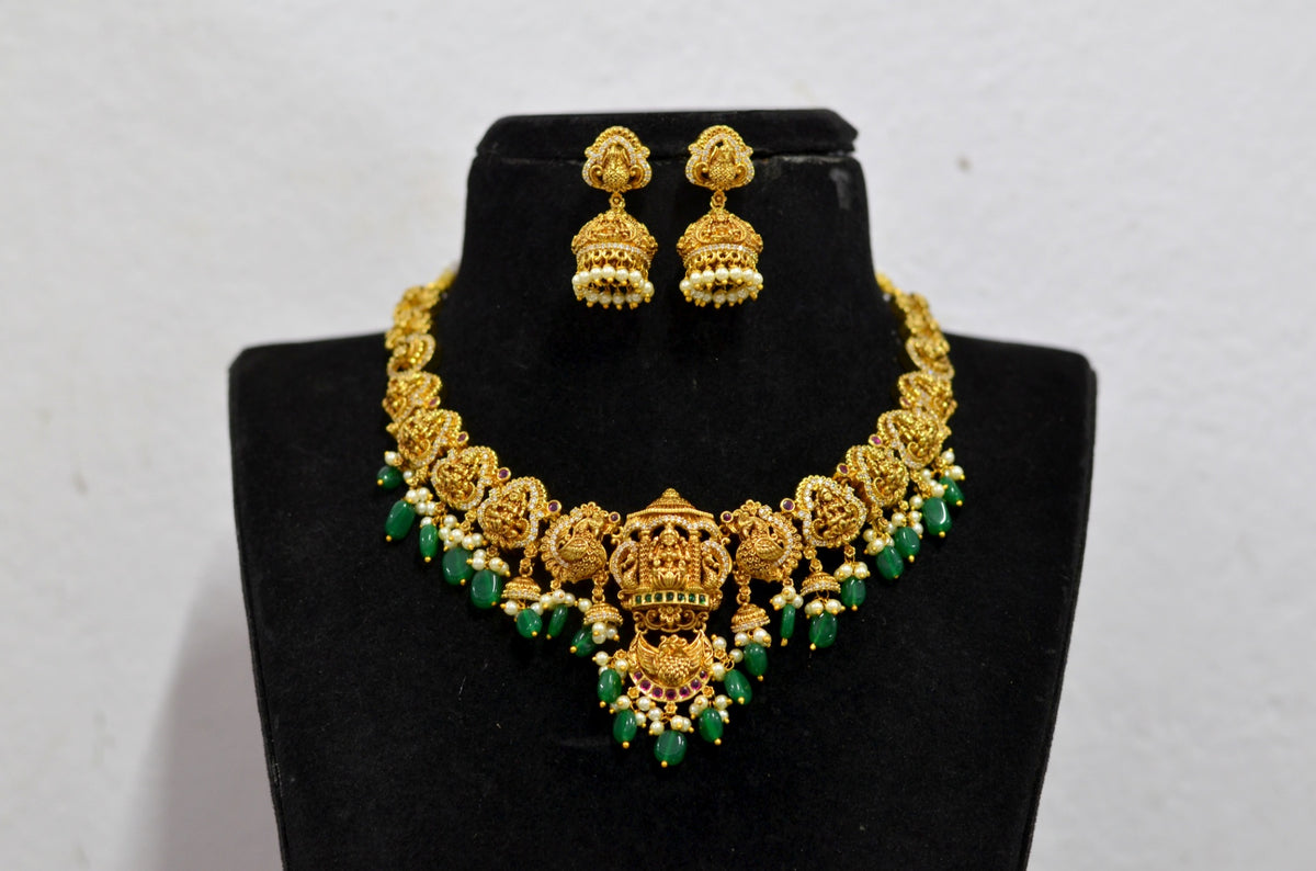 NECKLACE necklace 964 NAKSHI ANTQIUE EMERALD