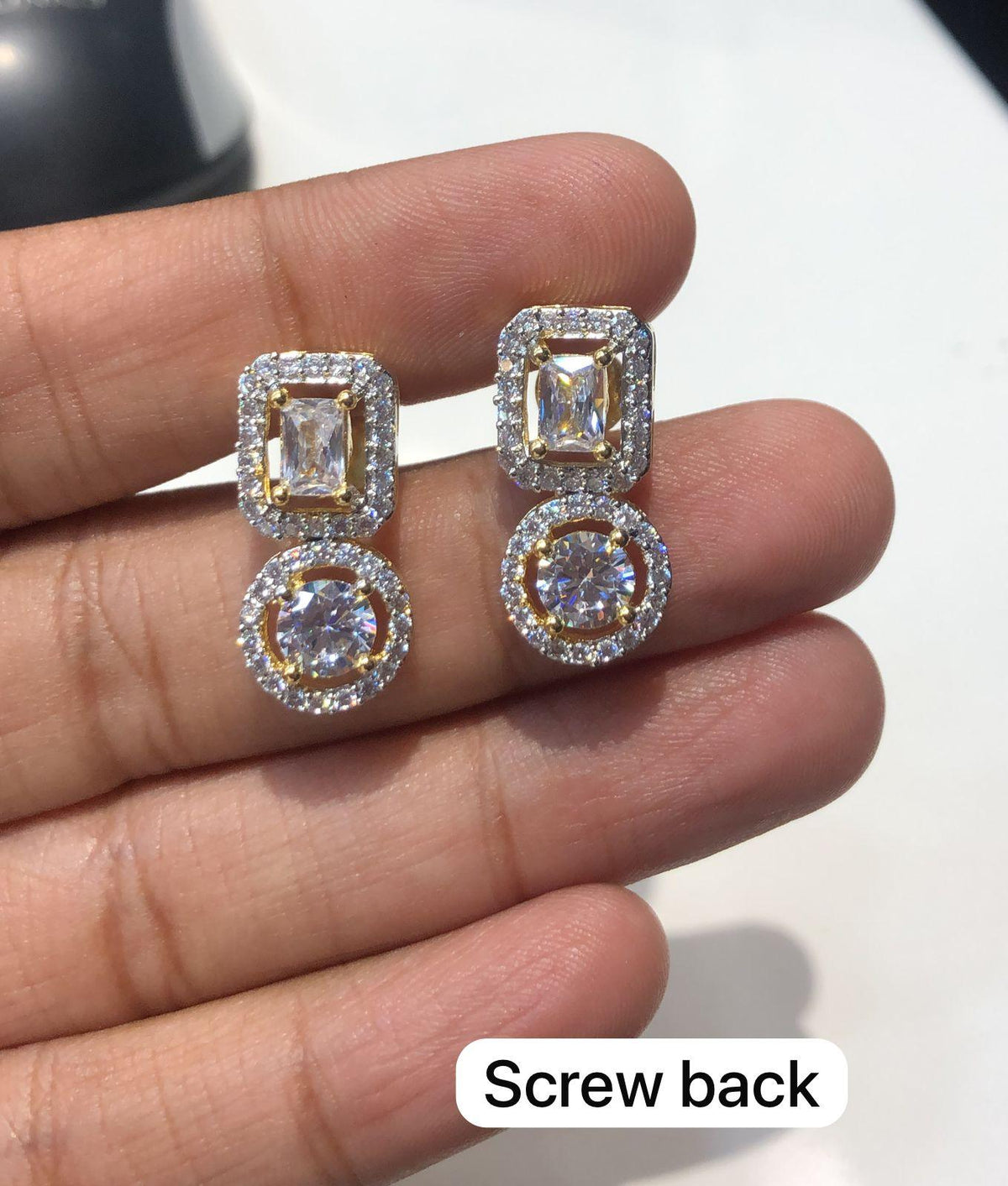 Earring ER064 DIAMOND  WHITE