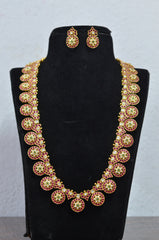 NECKLACE Nk119 - Nk119 LONG KEMPU JADAU LOOK REVERSIBLE MULTI COLOR - MU