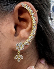 Earring Earcuff 005 GOLDEN STONE GOLDEN