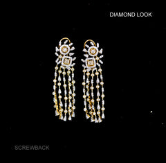 Earring Earrings 302 DIAMOND DUAL PLATING DIAMOND LOOK