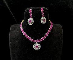 NECKLACE NK360 DIAMOND RUBY