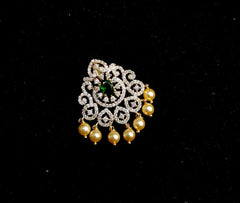 PENDANT SET CHAINS Locket 003 DIAMOND EMERALD