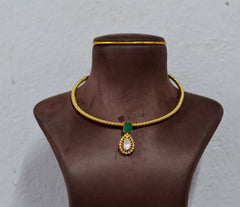 CHAINS AND HASLI Hassli 009 With Pendant MOZONITE 14 INCH