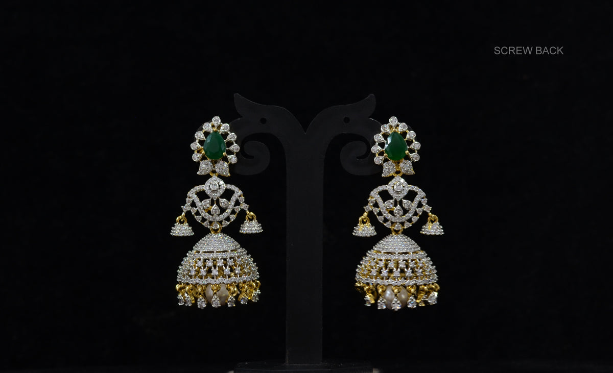 Earring Earrings 298 DIAMOND EMERALD