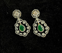 Earring Earrings 050 DIAMOND EMERALD