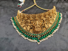 CHOKER Ch049 NAKSHI ANTQIUE EMERALD