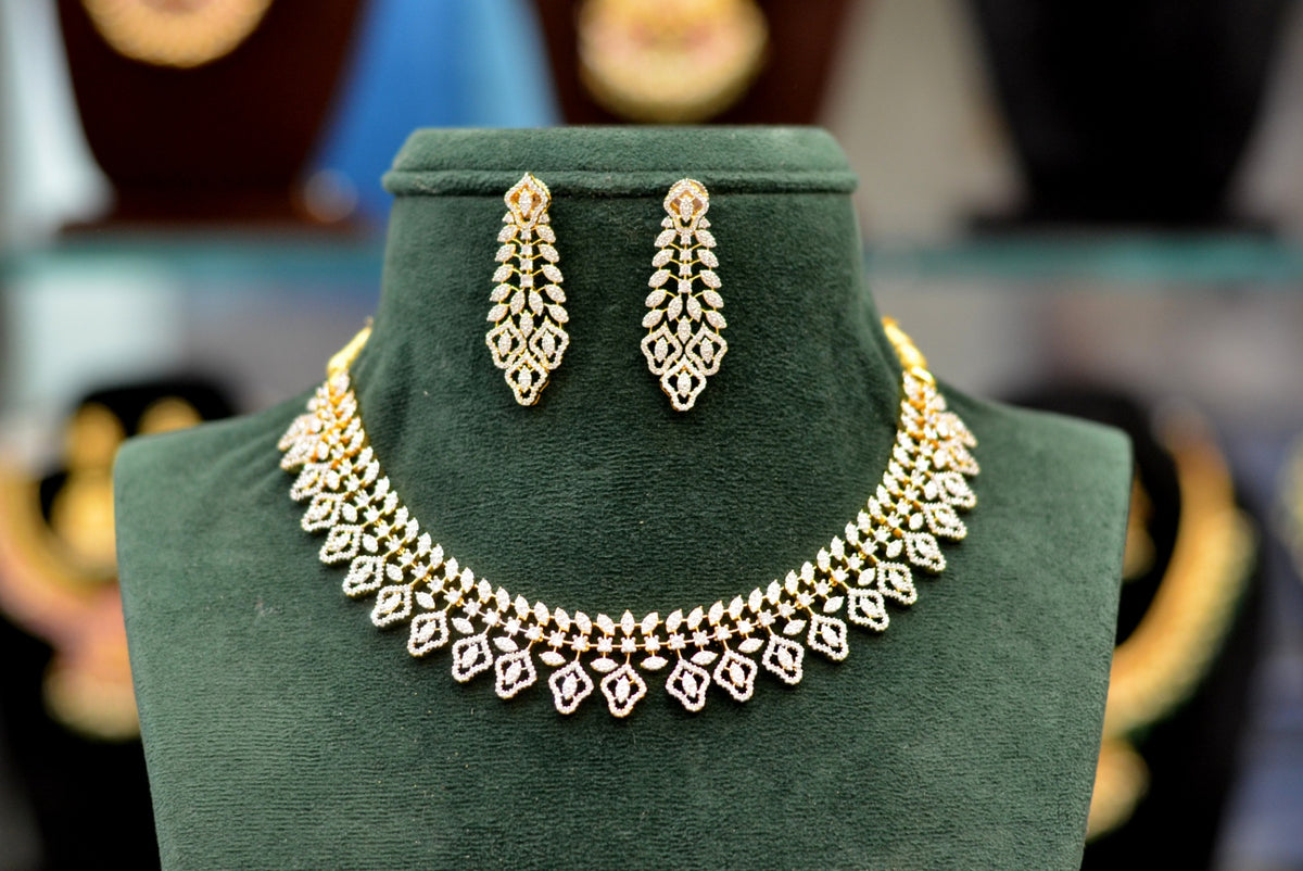 NECKLACE necklace 691 DIAMOND DUAL PLATING DIAMOND LOOK