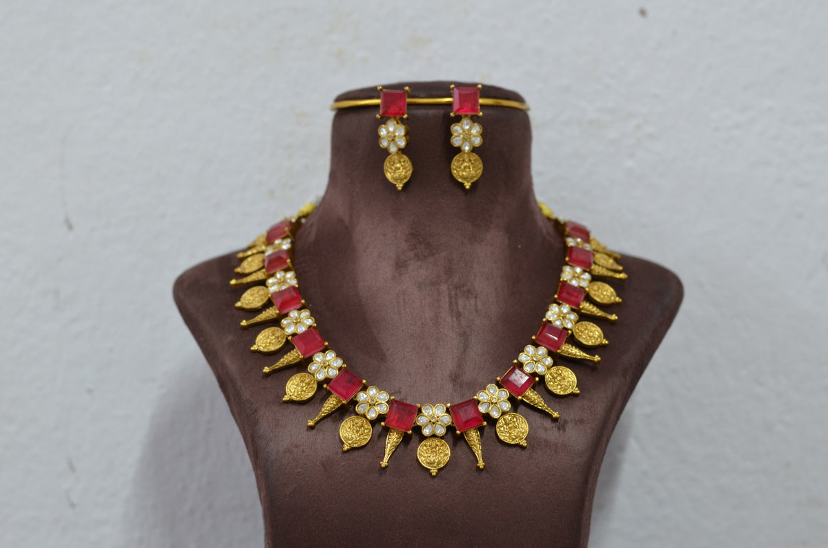 NECKLACE Nk042 ART FUSION RUBY