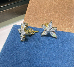 Earring Eartops 122 DIAMOND DUAL PLATING DIAMOND LOOK