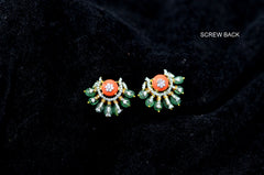 Earring ER017 DIAMOND  EMERALD