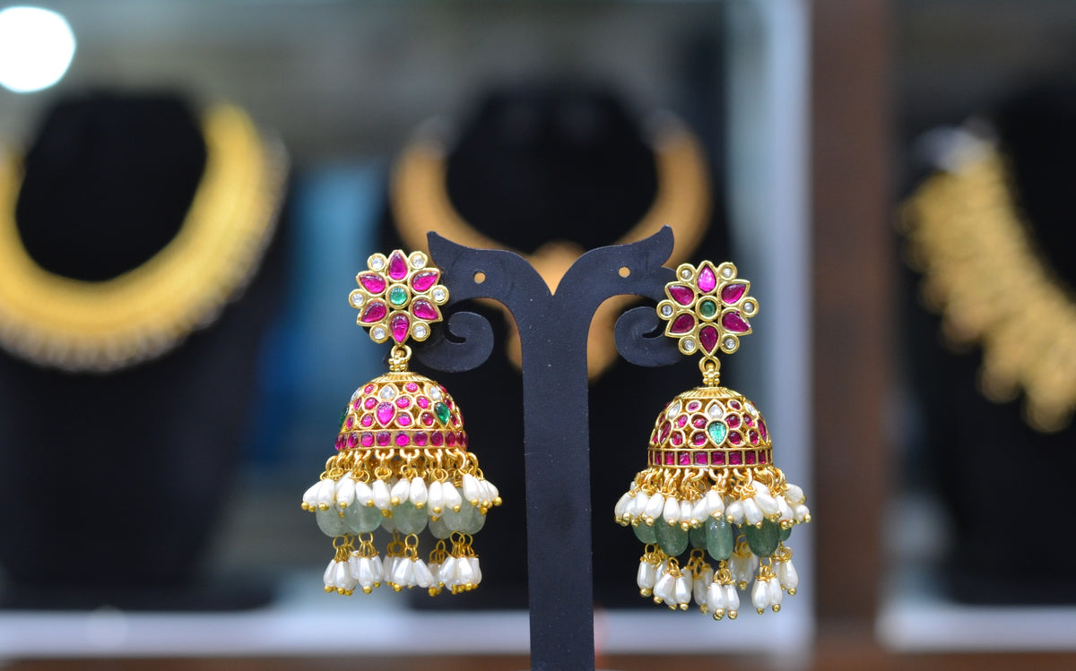 Earring Earrings 083 KEMPU JADAU LOOK MULTI COLOR