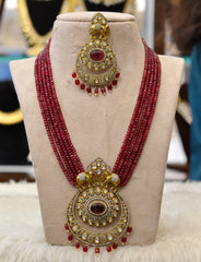 BEADS MALA AND CHAINS Beads mala 033 RUBY 18-20