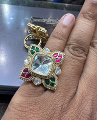 FINGERRING Finger ring 032 Kundan MULTI COLOR