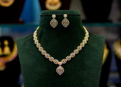 NECKLACE necklace 692 DIAMOND DUAL PLATING DIAMOND LOOK