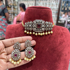 CHOKER CH072 VICKTORIAN  RUBY