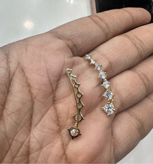 Earring Earcuff 003 - EAF002 DIAMOND WHITE