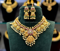 NECKLACE necklace 098 b - NE098 NAKSHI JADAU MIX MULTI COLOR