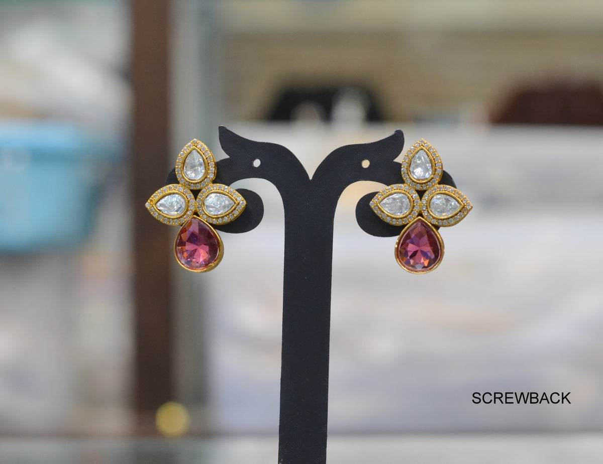 Earring Earrings 264 MOZONITE RUBY