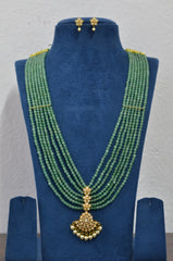 BEADS MALA AND CHAINS beads mala 38 MOZONITE EMERALD