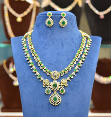 NECKLACE Nk127 DIAMOND  EMERALD