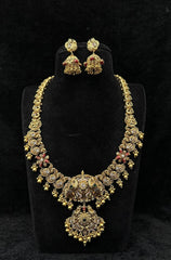 NECKLACE long necklace 004 - NE004 NAKSHI AD STONE GOLDEN