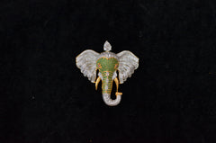 PENDANT SET / LOCKETS DIAMOND MAGNETIC GANESH PE123 - DI123 DIAMOND EMERALD