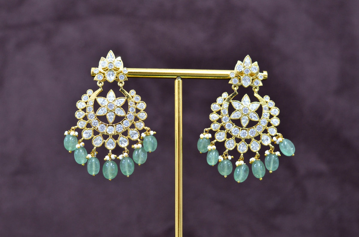 Earring Earrings 262 GOLDEN STONE EMERALD