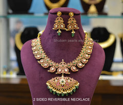 NECKLACE mango short two sided kempu KEMPu MULTI COLOR