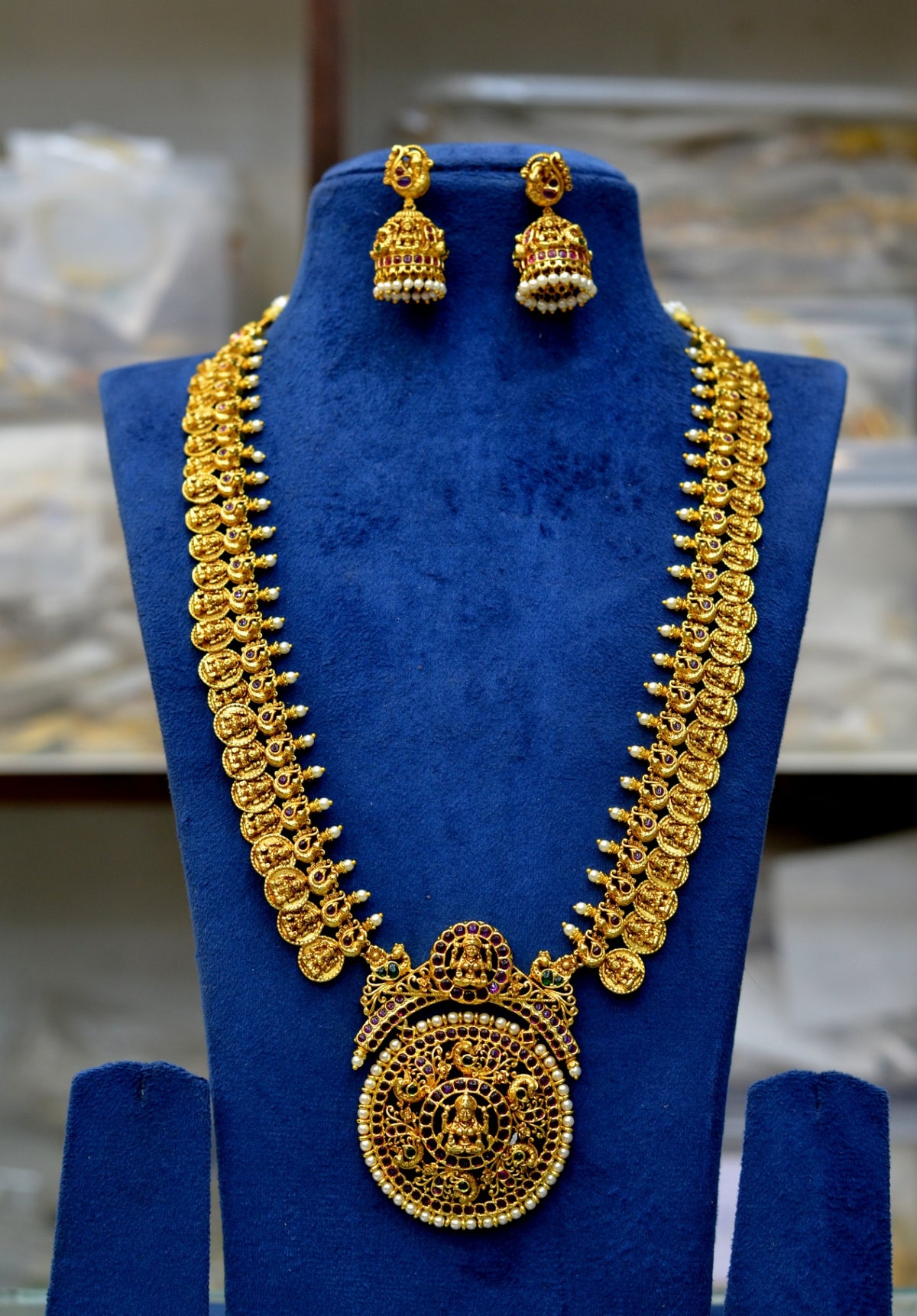NECKLACE Long necklace 778 - NE778 NAKSHI KEMPU MULTI COLOR