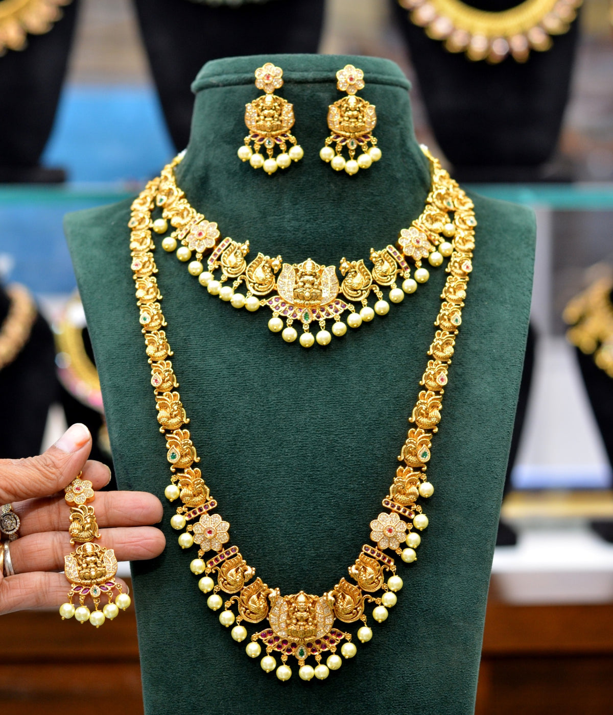 COMBO BRIDAL SET COmbo 3 NAKSHI AD STONE MULTI COLOR