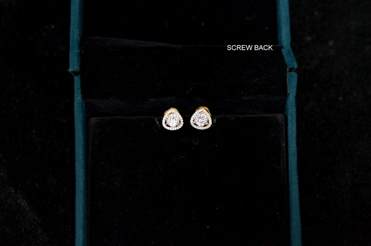 Earring eartops 134 DIAMOND DUAL PLATING DIAMOND LOOK