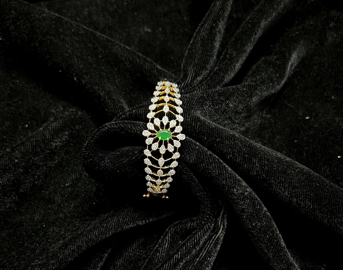 BRACELET/BANGLE bracelet 048 EMERALD Openable