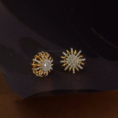 Earring Eartops 199 DIAMOND DUAL PLATING DIAMOND LOOK