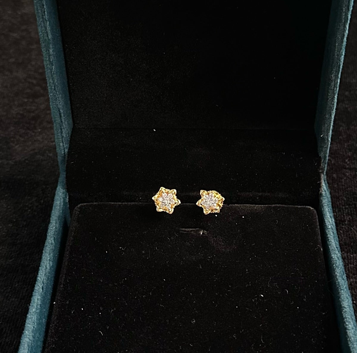 Earring Eartops 196 DIAMOND DUAL PLATING DIAMOND LOOK