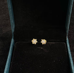 Earring Eartops 196 DIAMOND DUAL PLATING DIAMOND LOOK