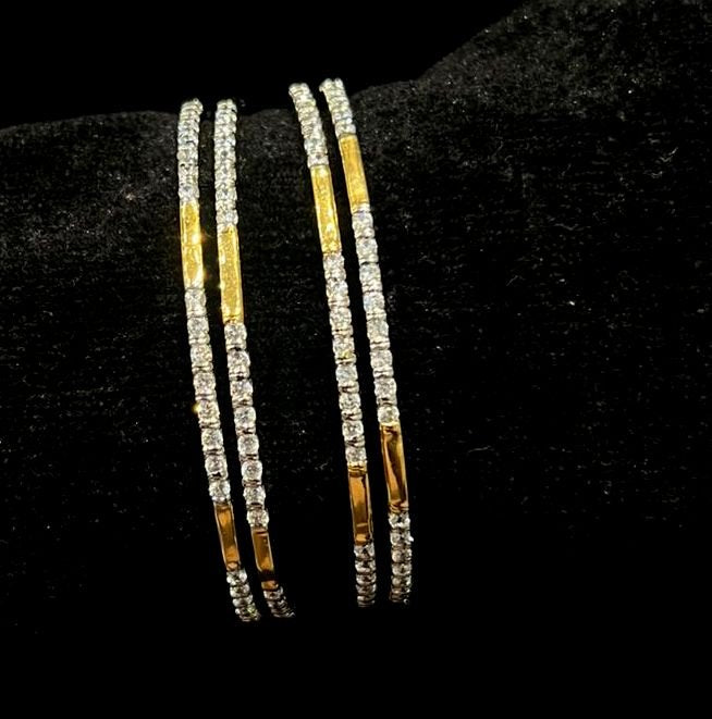 BRACELET/BANGLE bangle 1140 DUAL PLATING DIAMOND LOOK 2'6