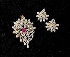 PENDANT SET CHAINS pendant set 171 DIAMOND RUBY