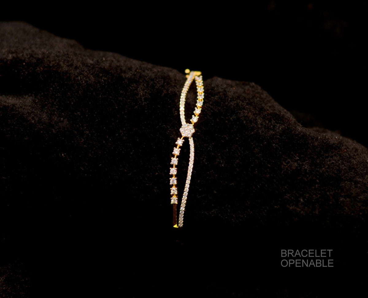 BRACELET/BANGLE Bracelt 021 DUAL PLATING DIAMOND LOOK Openable