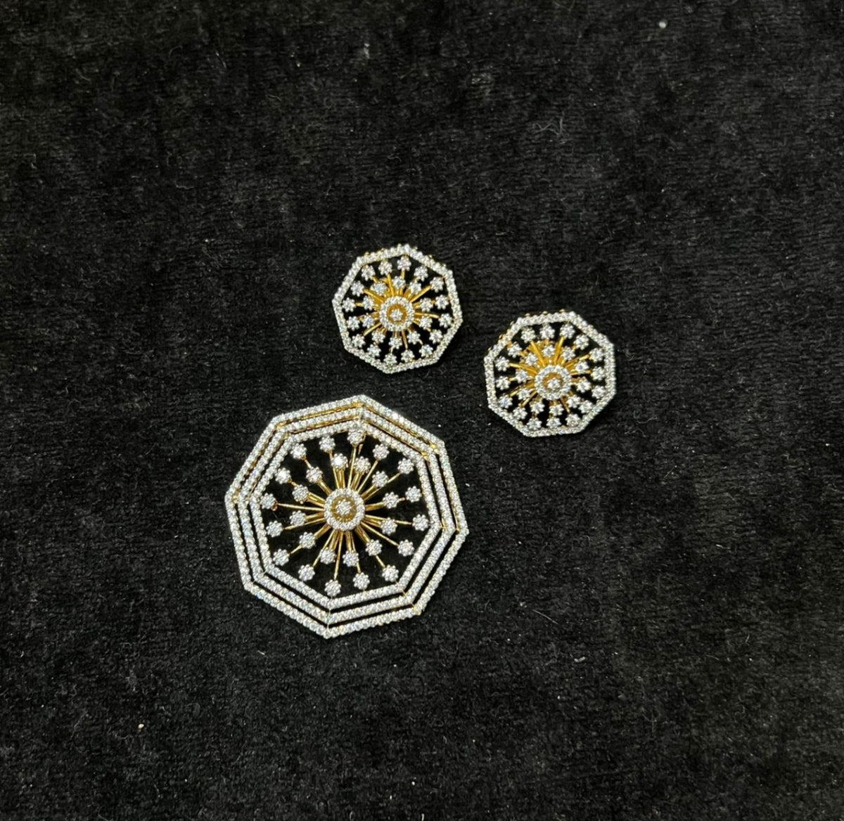 PENDANT SET CHAINS DIAMOND PENDANT SET PE124 DIAMOND WHITE