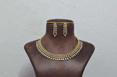 NECKLACE GJ NECKLACE 428 DIAMOND  DUAL PLATING DIAMOND LOOK