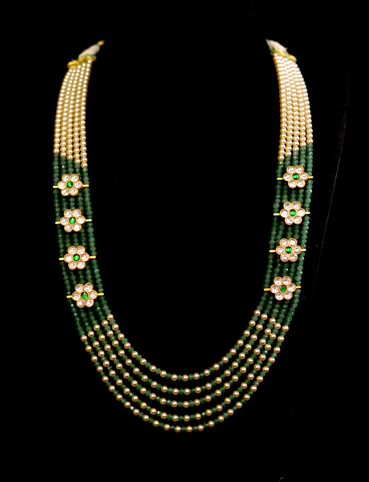 JADAU BEADS SIDE BROUCHE 1 JADAU EMERALD