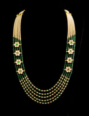 JADAU BEADS SIDE BROUCHE 1 JADAU EMERALD